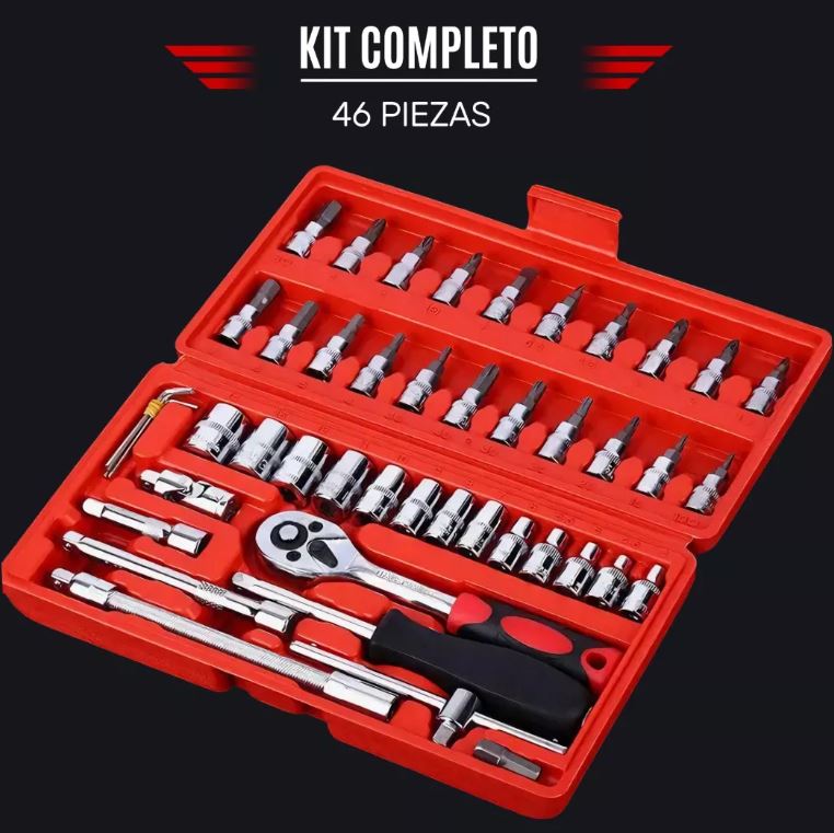 Miniatura 3 de Juego de llaves de tubo de 46 piezas